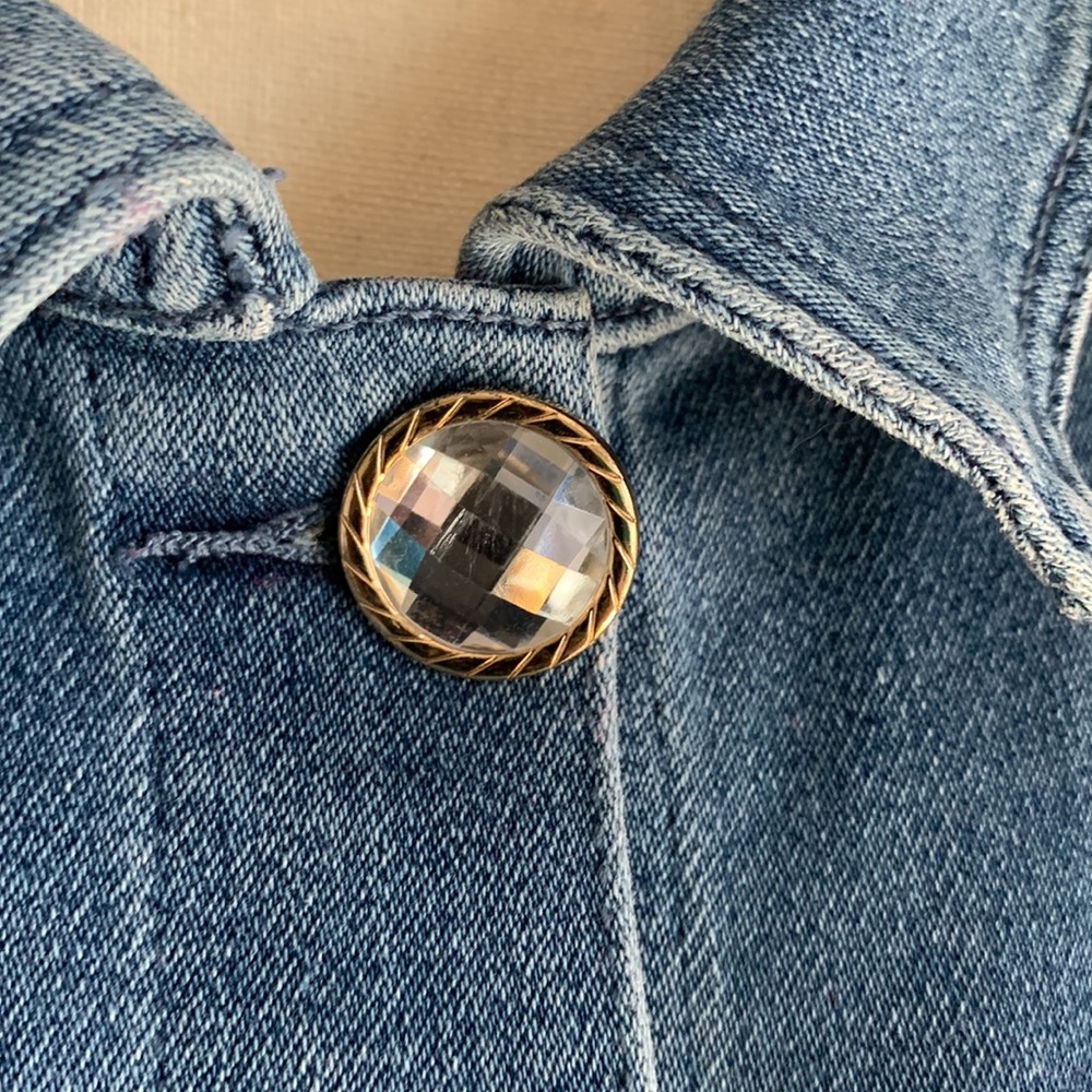 🌸DIANE GILMAN EMBELLISHED DENIM JACKET🌸 - Picture 2 of 7